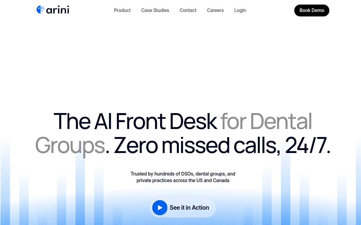 Arini website screenshot
