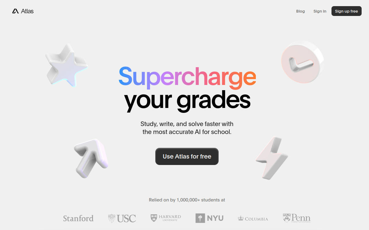Atlas website screenshot