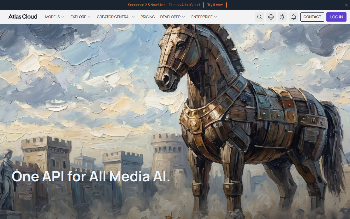 Atlas Cloud website screenshot