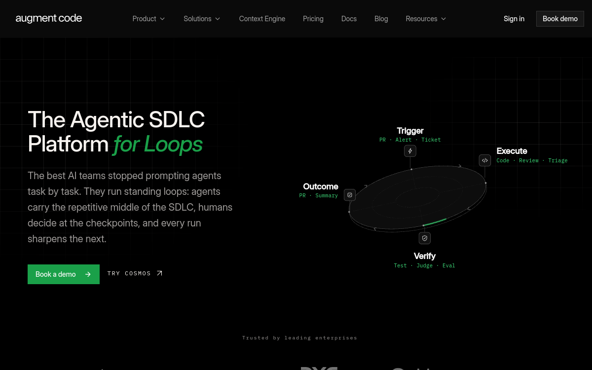 Augment Code website screenshot