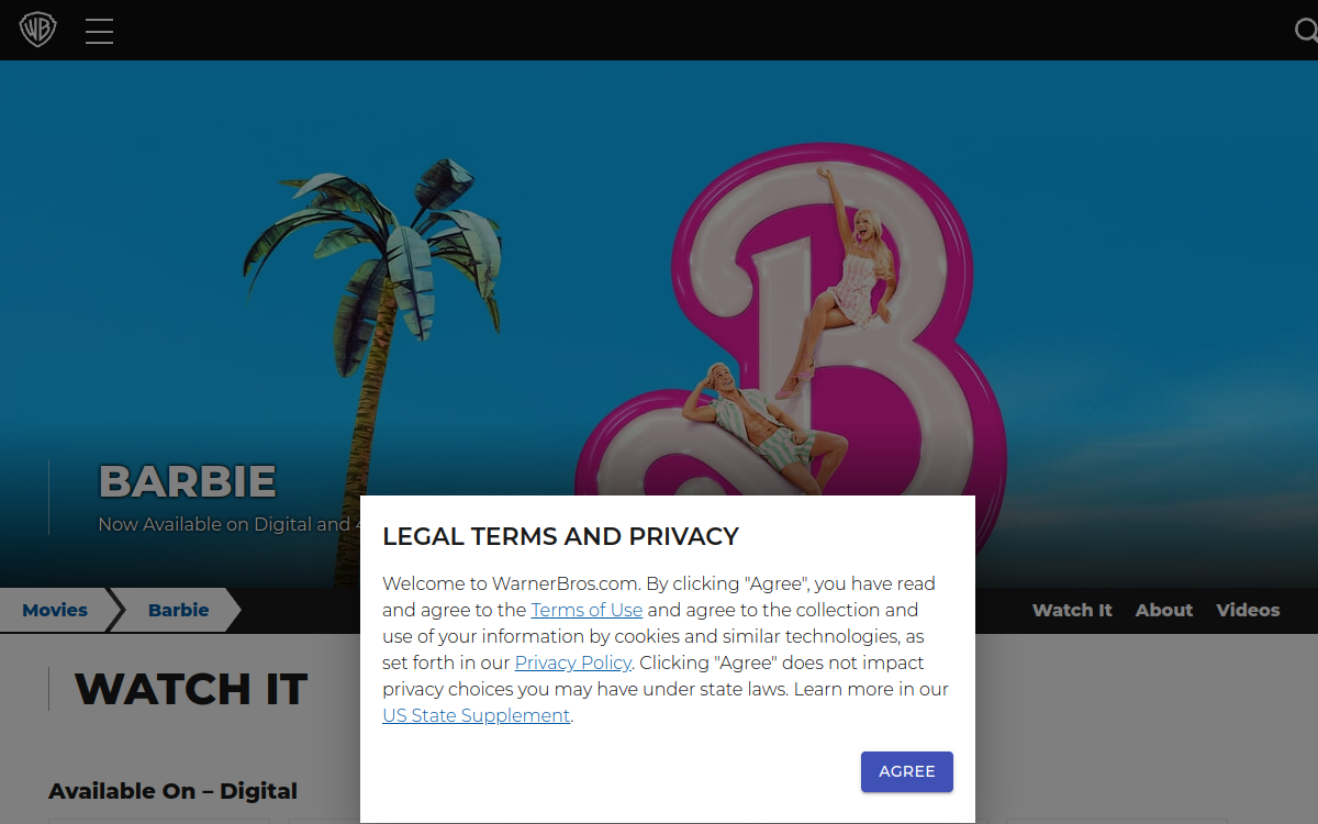 Barbie Selfie Generator website screenshot