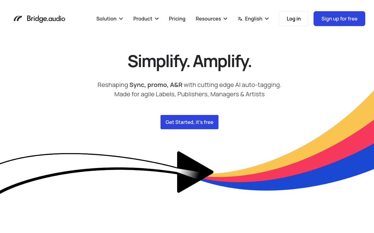 Bridge.audio website screenshot