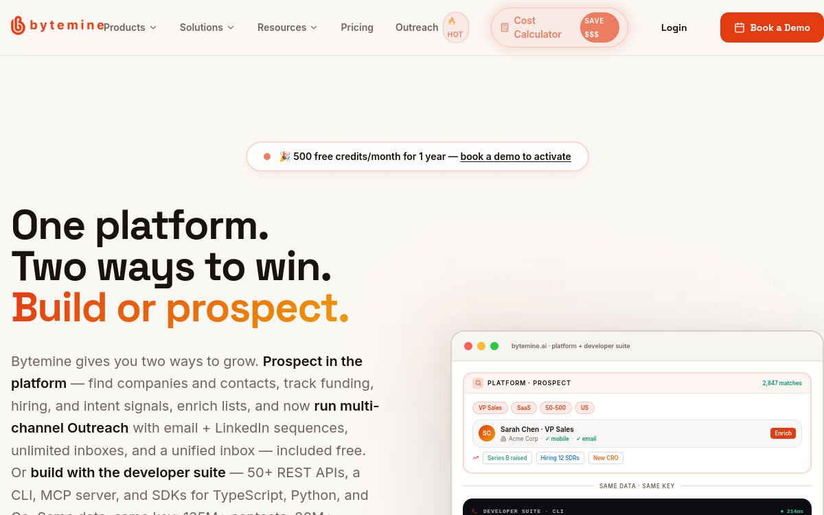 Bytemine website screenshot