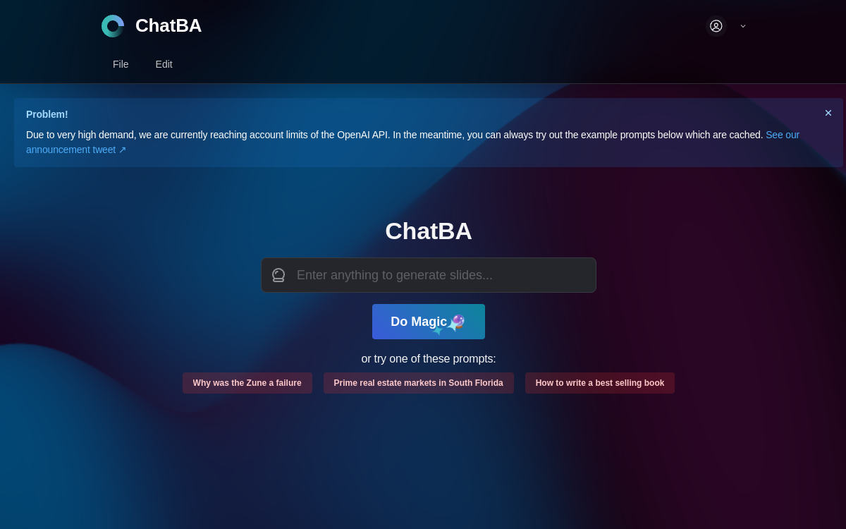 ChatBA 网站预览