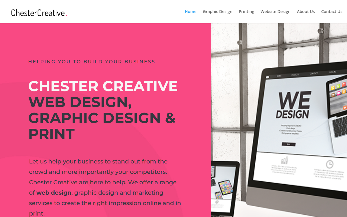Chester Creative homepage screenshot