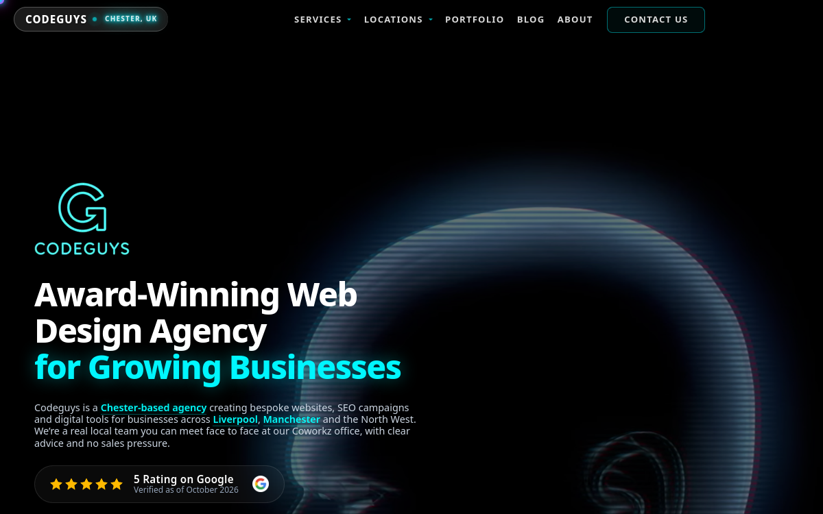 Codeguys homepage screenshot