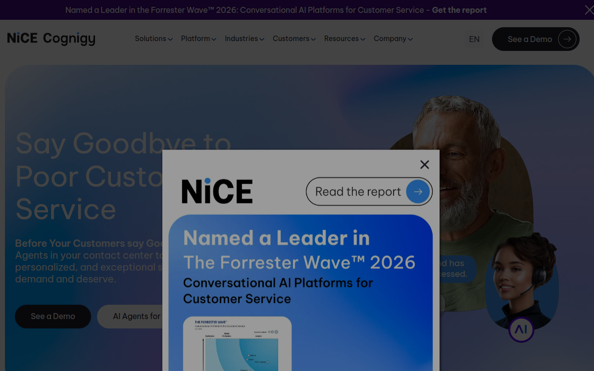 Cognigy website screenshot