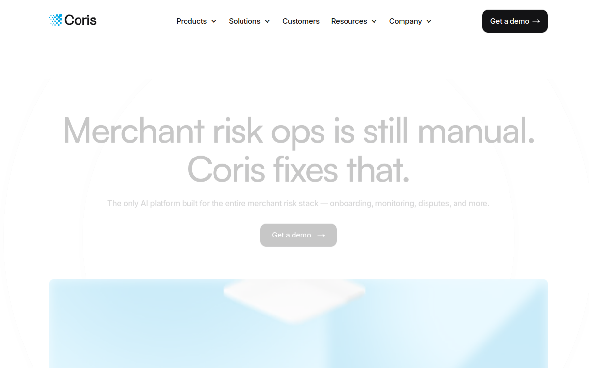Coris website screenshot
