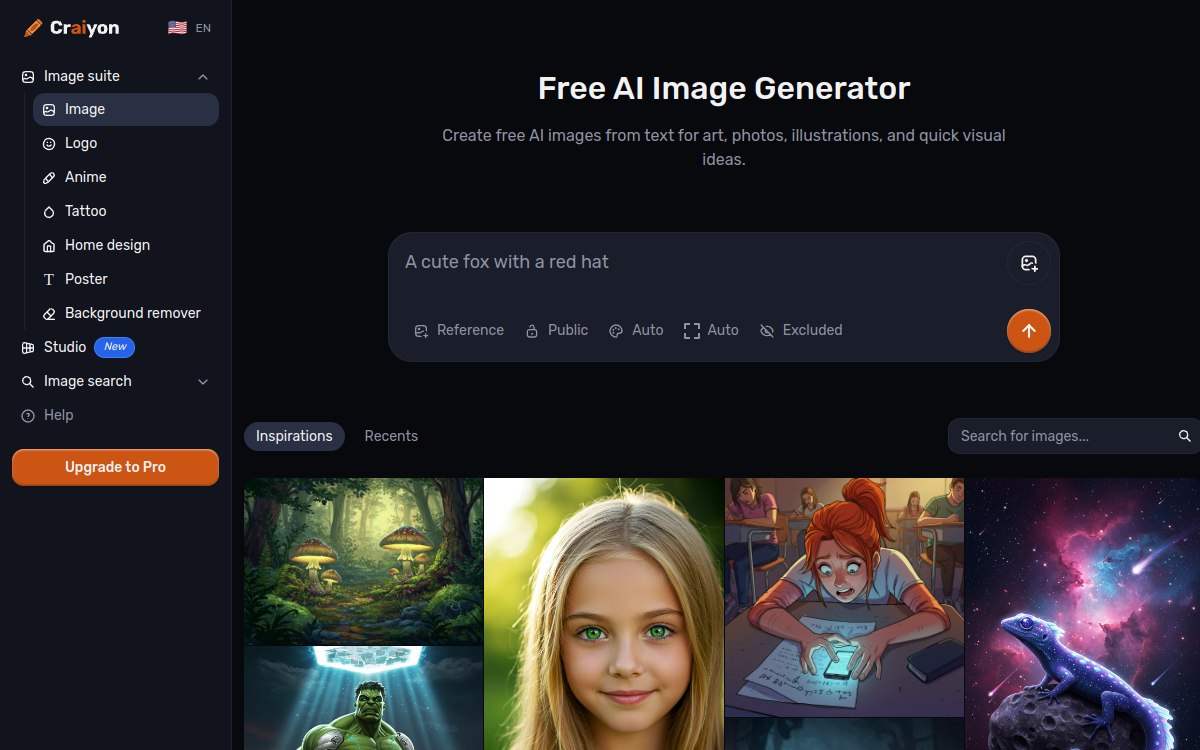 Craiyon website screenshot
