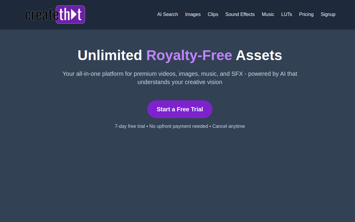 CreateThat website screenshot