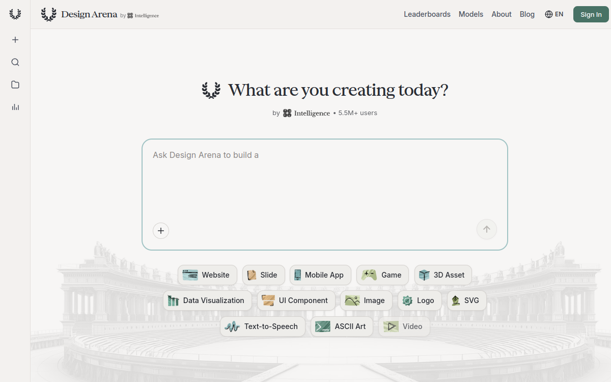 Design Arena website screenshot