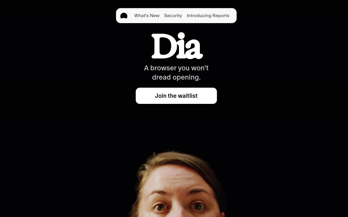 Dia Browser website screenshot