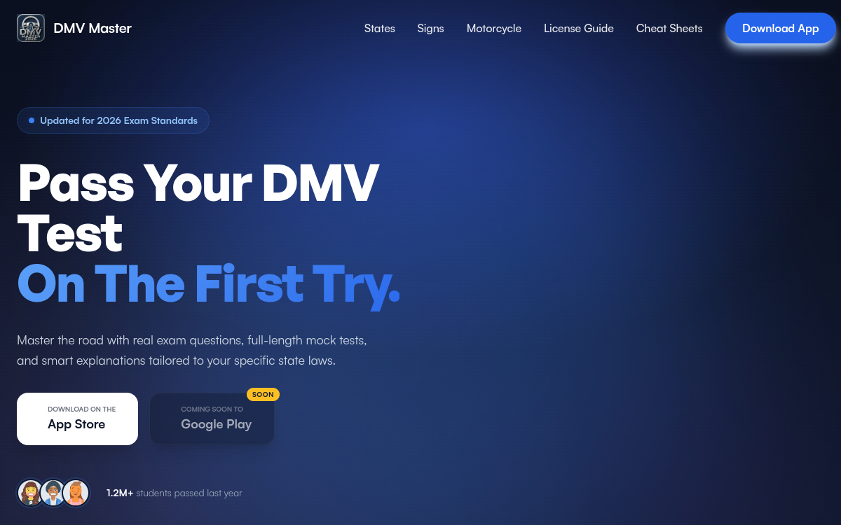 dmvmaster.org homepage