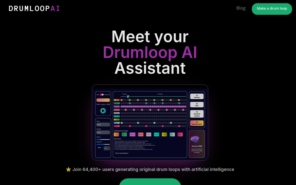 Drumloop AI screenshot