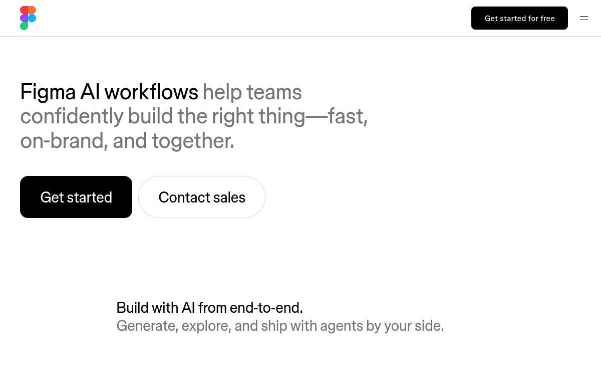 Figma AI: Your Creativity, unblocked with Figma AI 网站预览