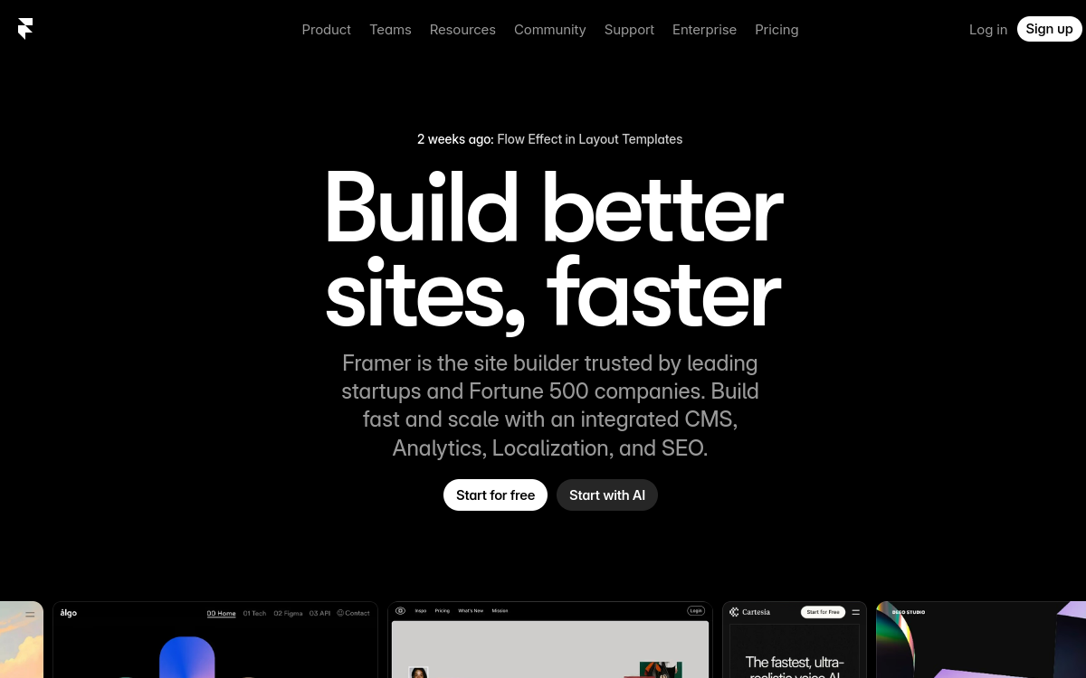 Framer AI screenshot