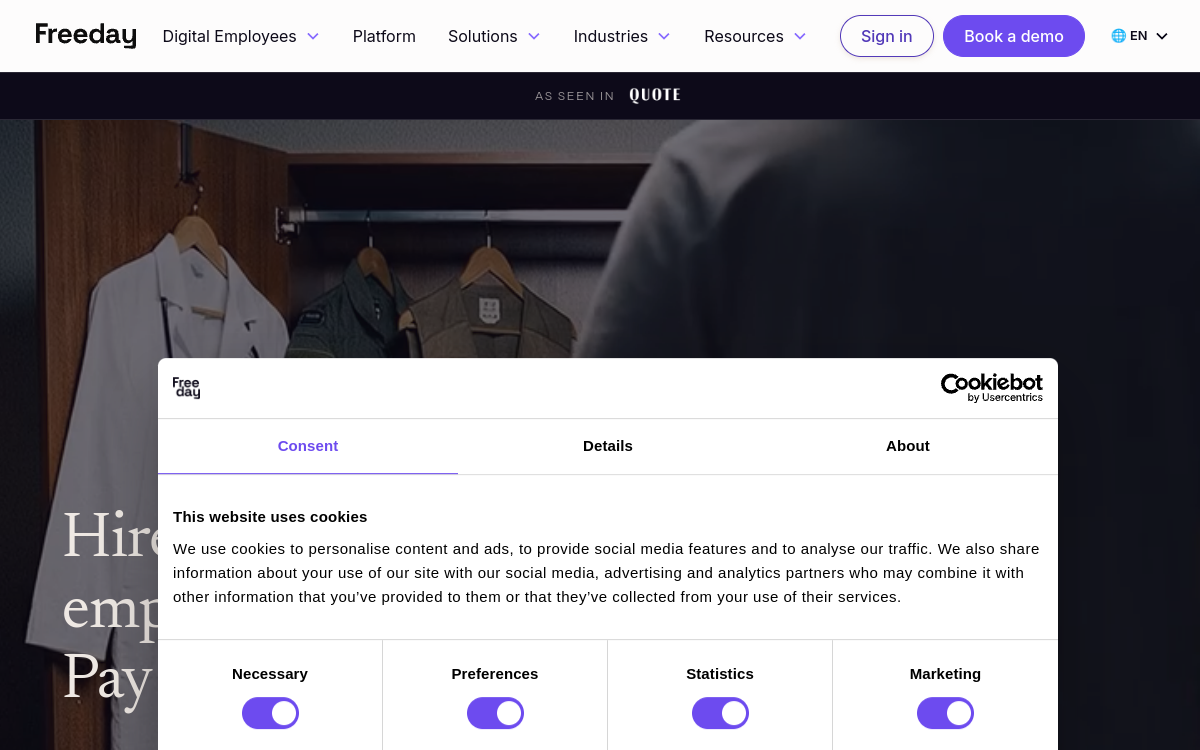 Freeday.ai website screenshot