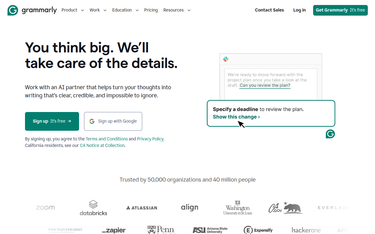 GrammarlyGO screenshot