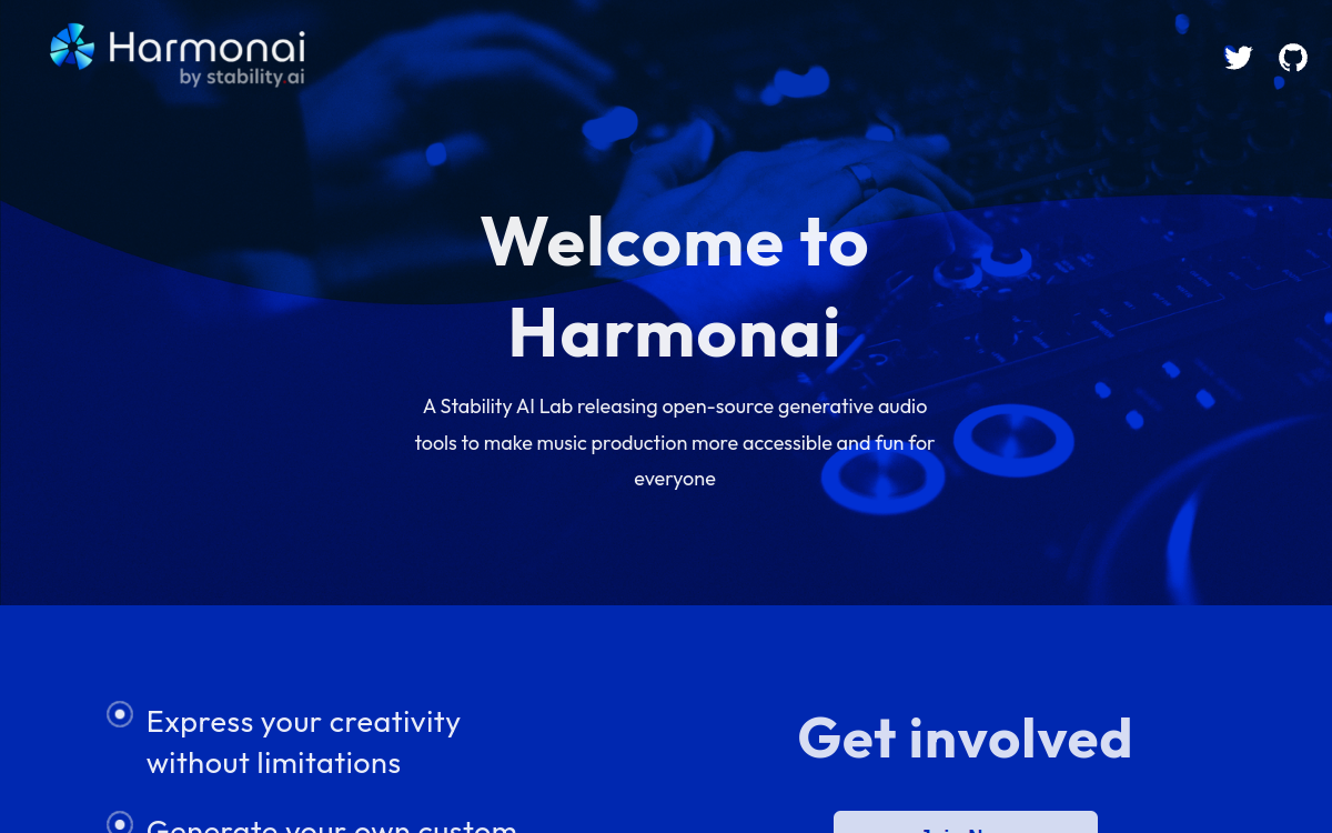 HarmonAI website screenshot