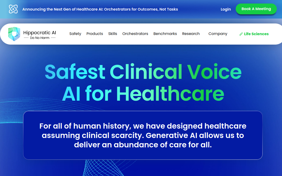 Hippocratic AI website screenshot