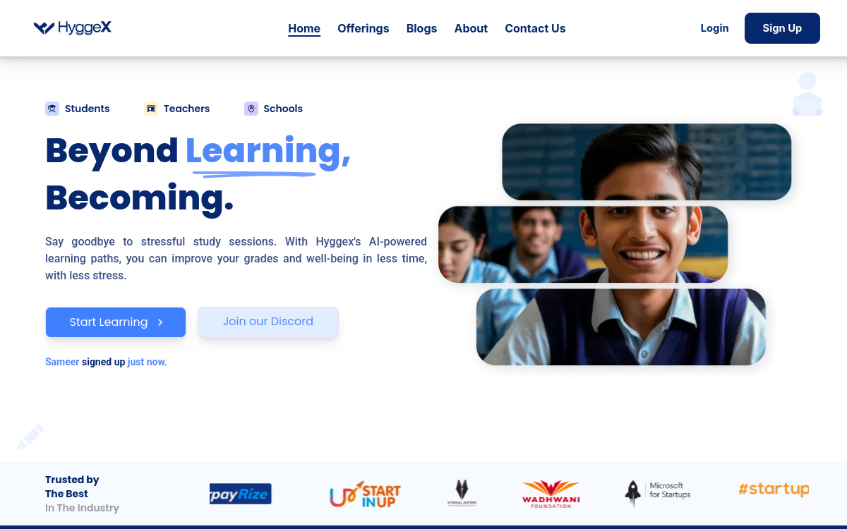 HyggeX website screenshot
