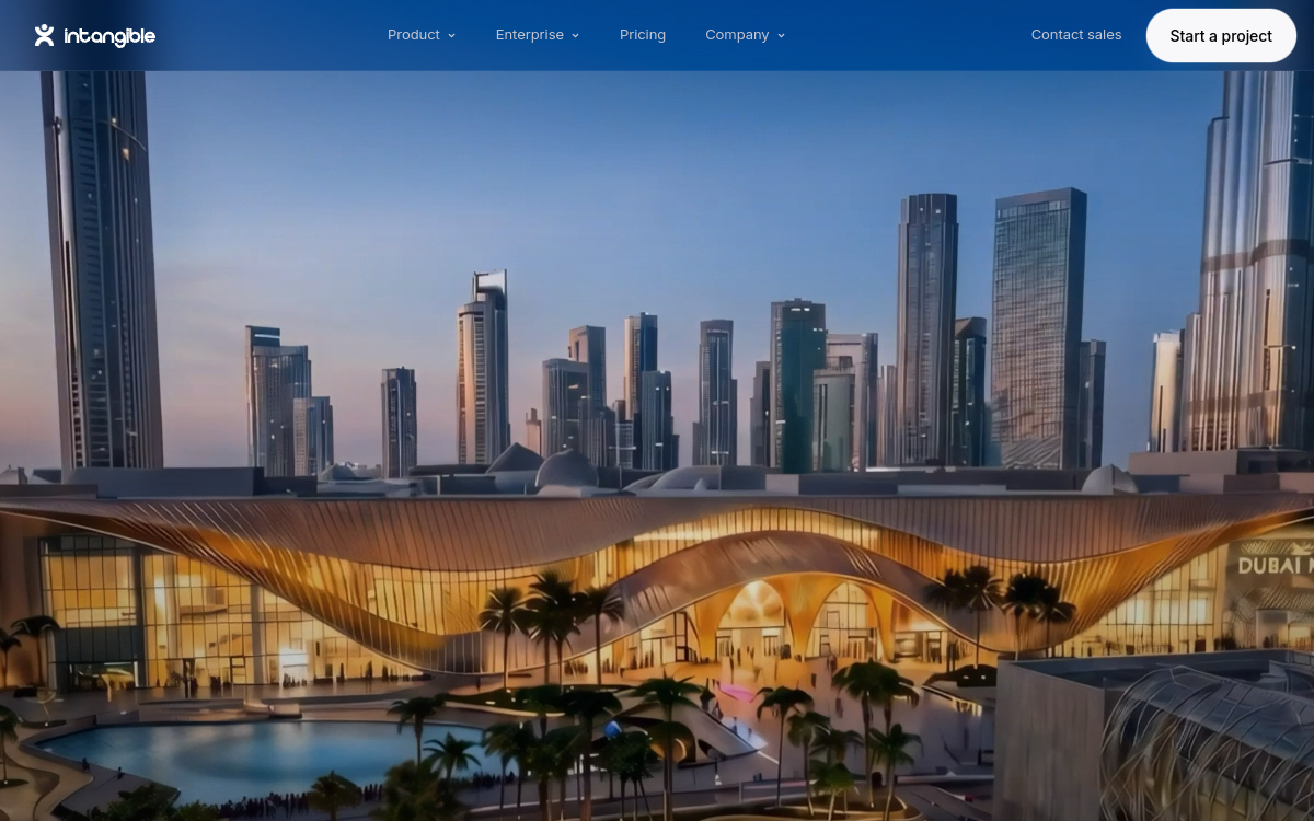 Intangible.ai website screenshot