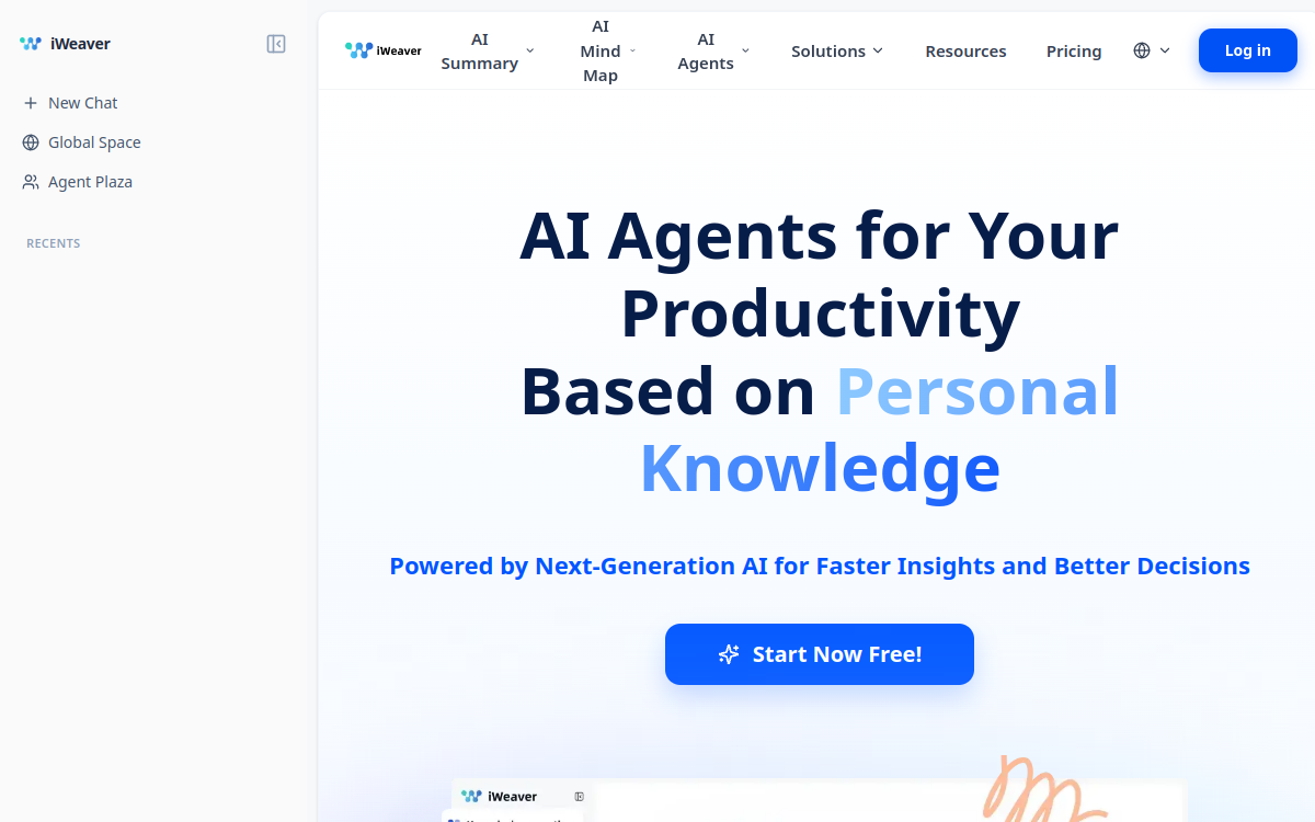 iWeaver website screenshot