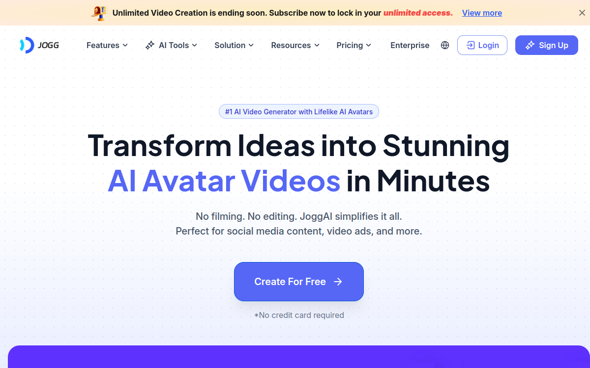 Jogg.ai website screenshot