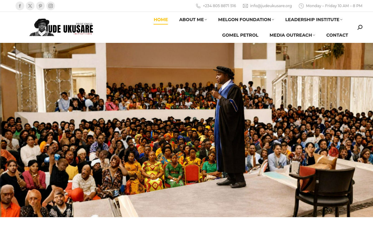Jude Ukusare website interface