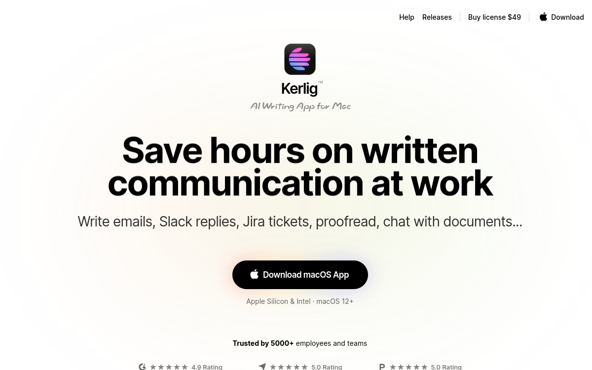 Kerlig AI website screenshot