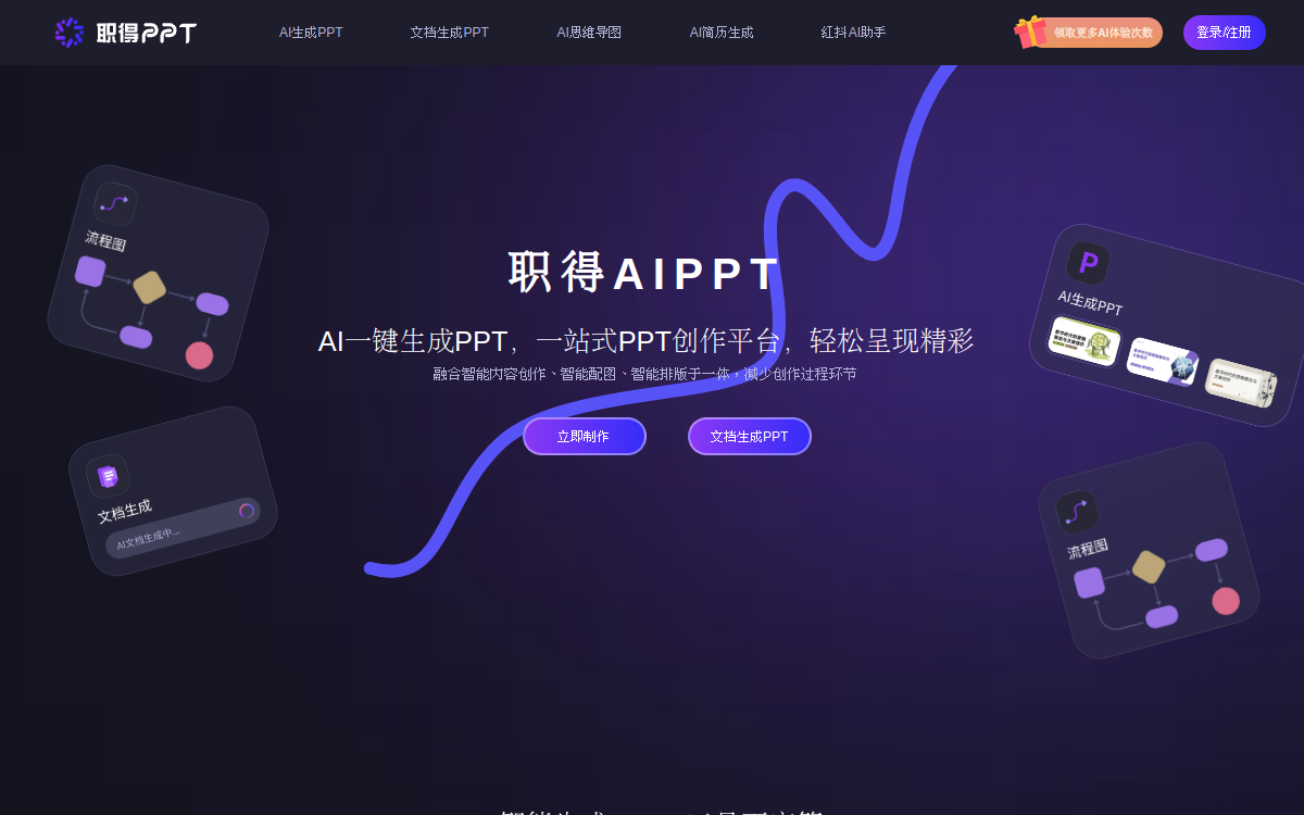 AI灵感PPT 网站预览