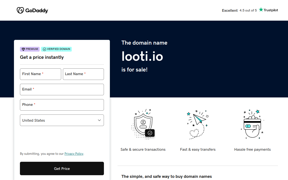 Looti ai website screenshot