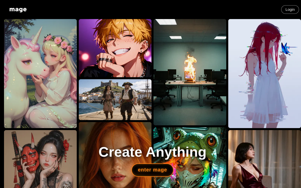 Mage website screenshot