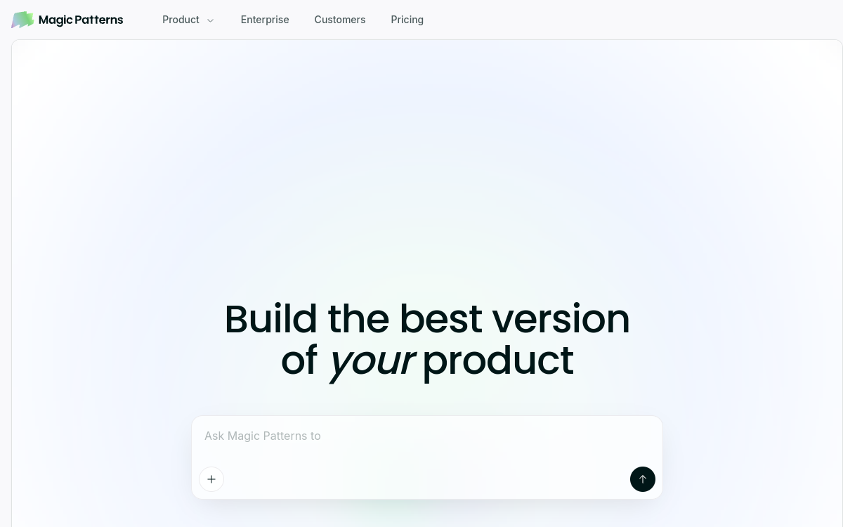 Magic Patterns website screenshot