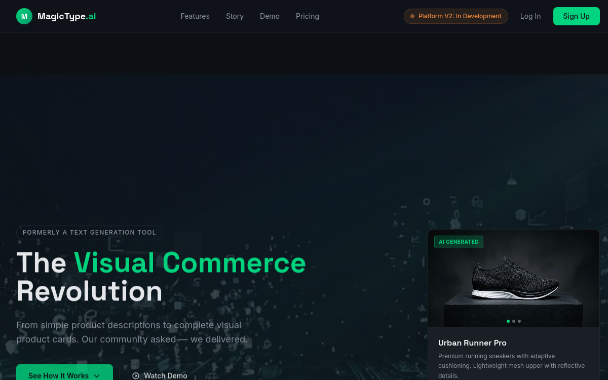 Magic Type AI website screenshot