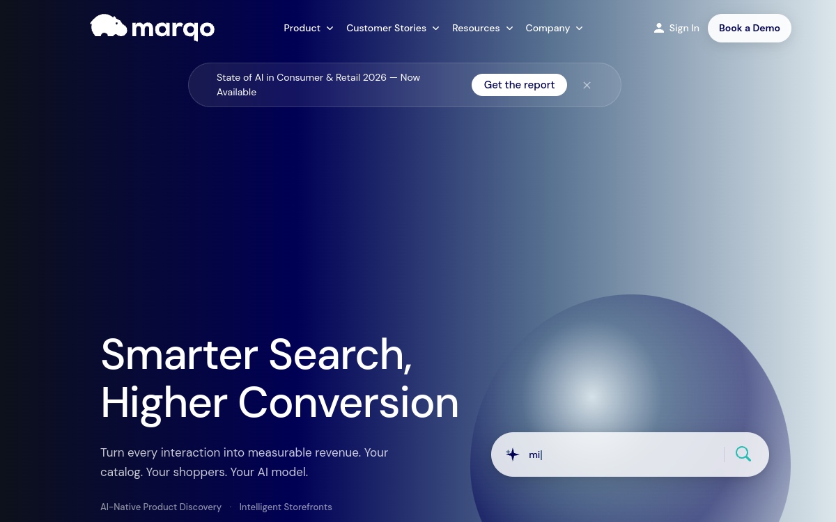 Marqo website screenshot