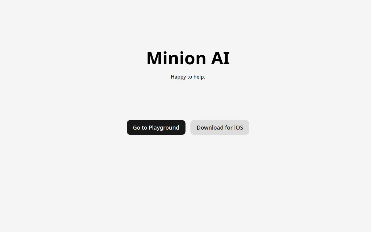 Minion AI website screenshot