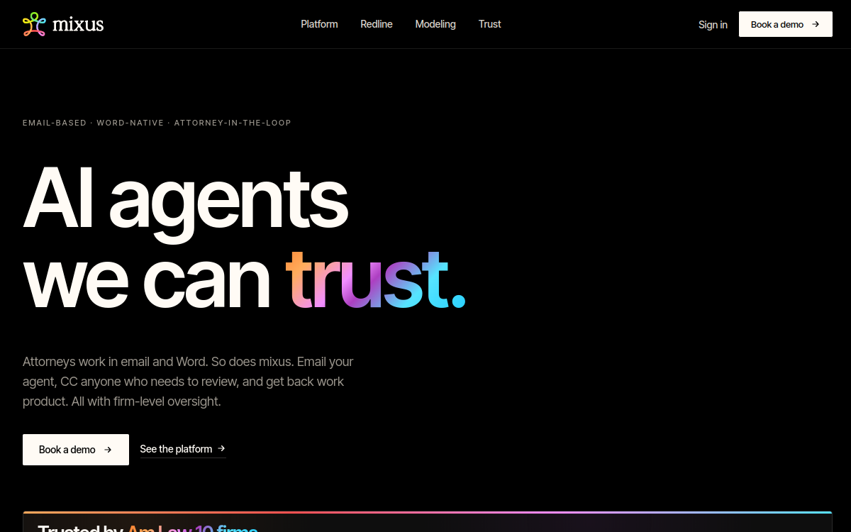 Mixus website screenshot