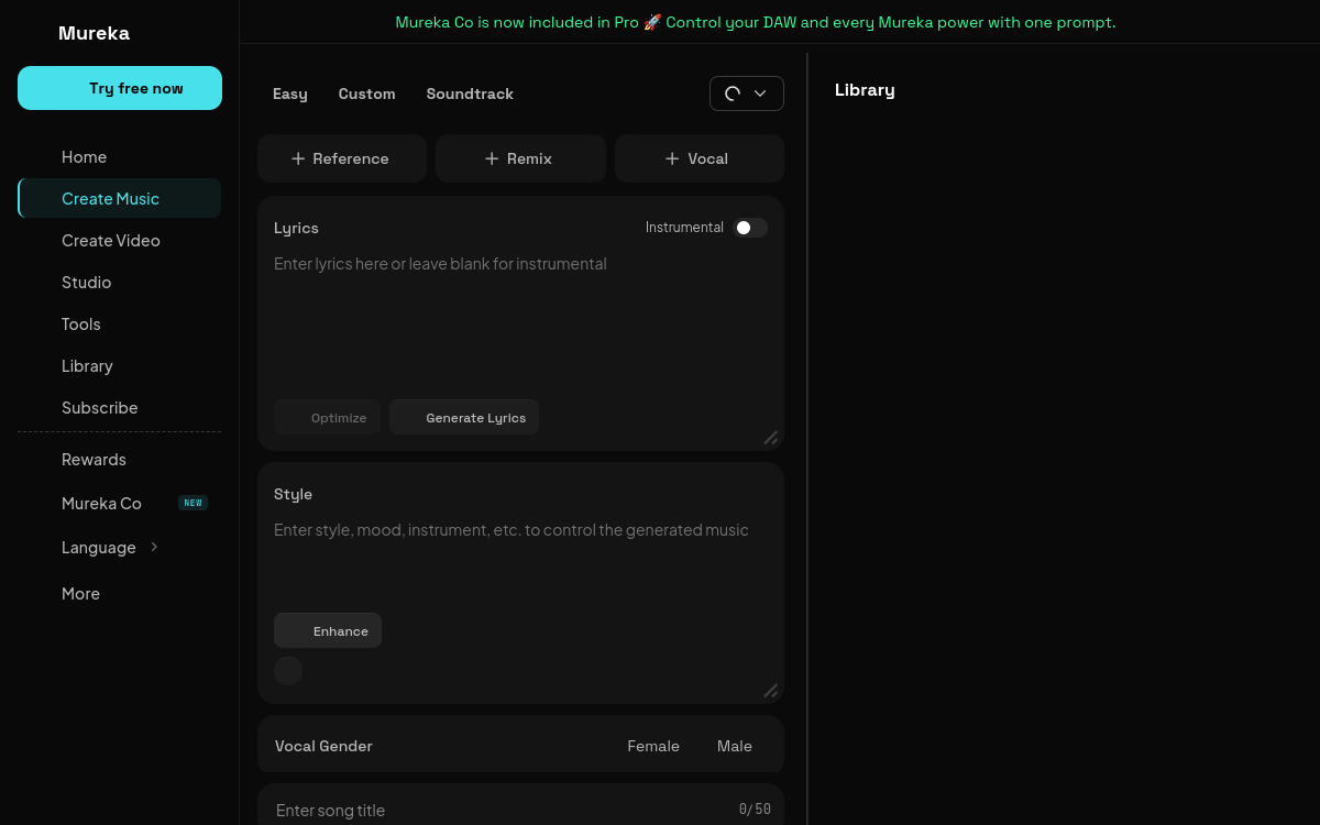 Mureka website screenshot