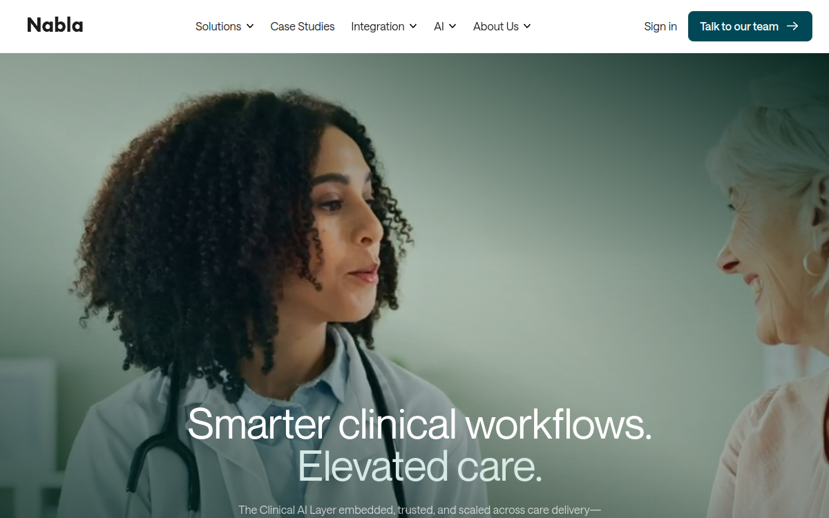 Nabla website screenshot