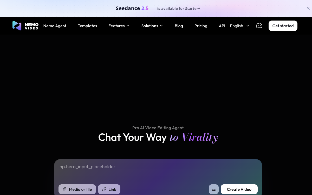 nemovideo website screenshot