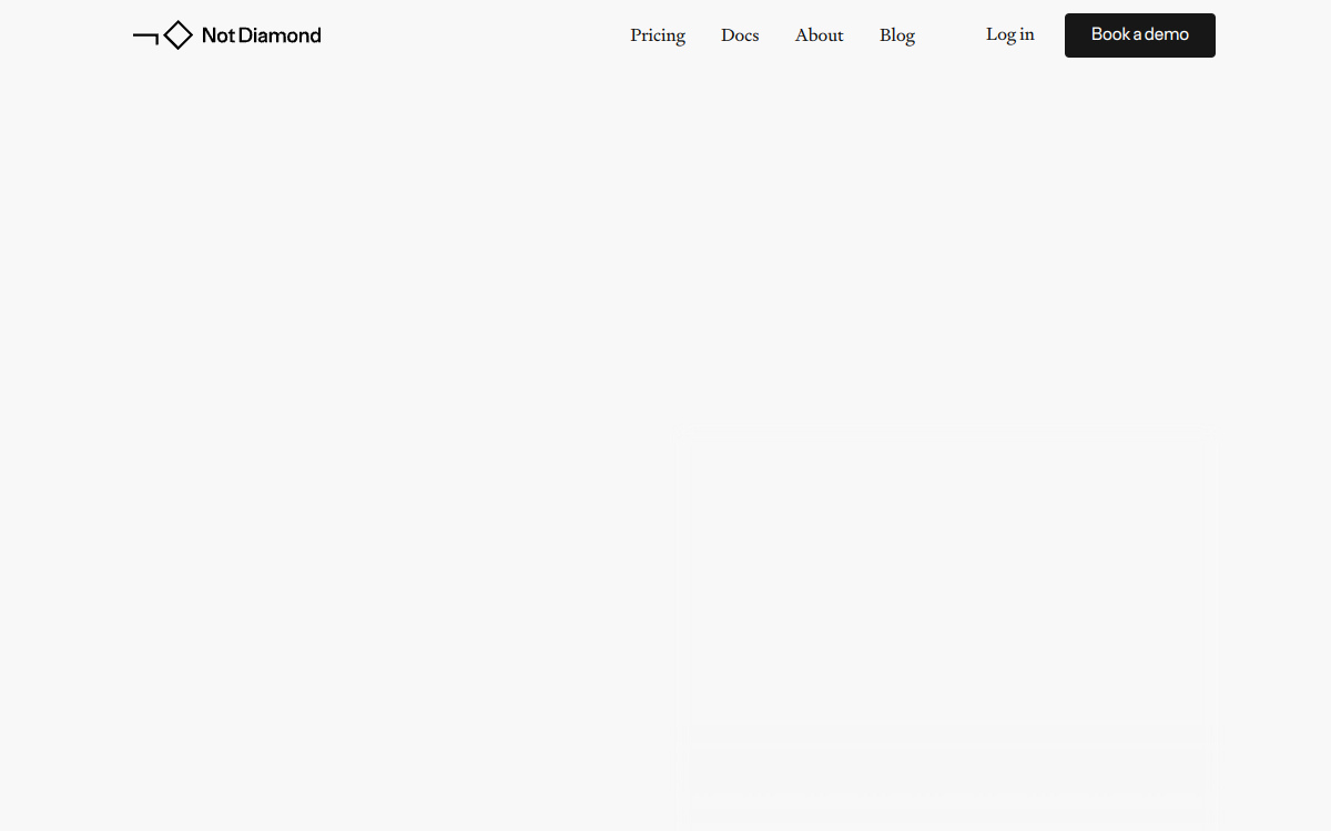 Not Diamond website screenshot