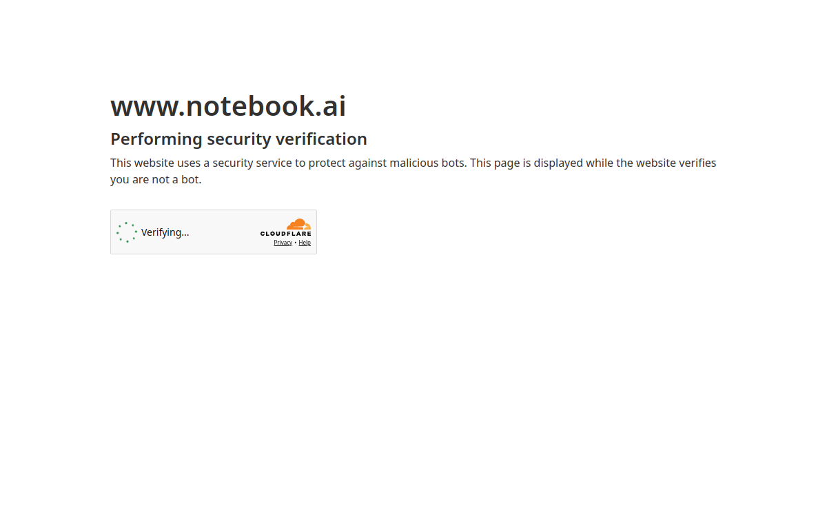 Notebook.ai website screenshot