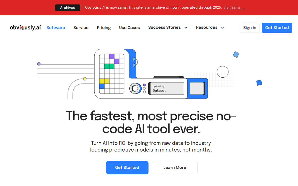 Obviously AI website screenshot