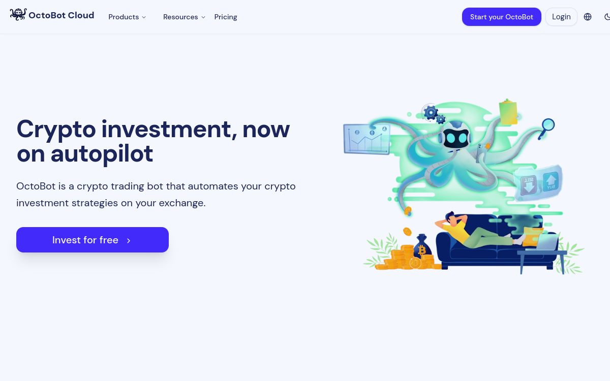 OctoBot website screenshot