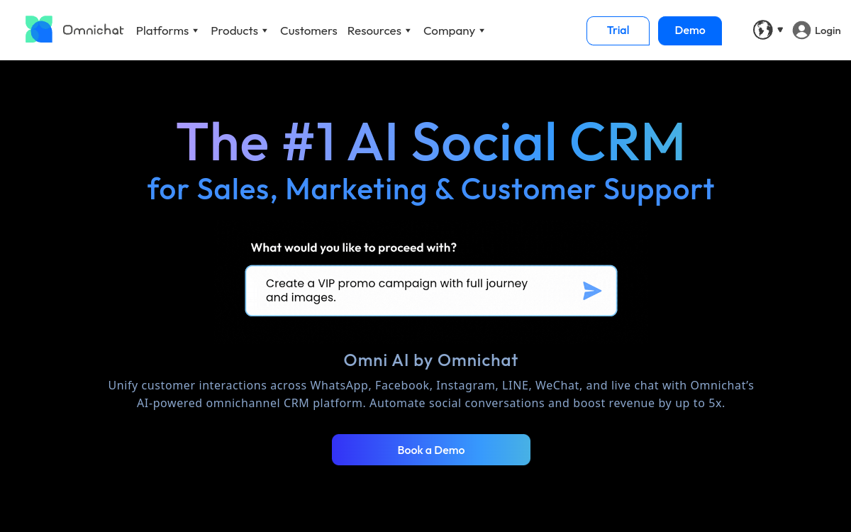 Omnichat AI website screenshot