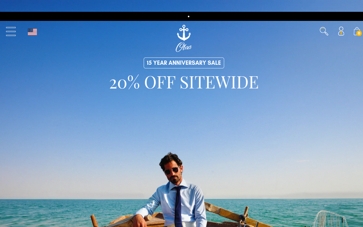 OTAA Shopify store screenshot