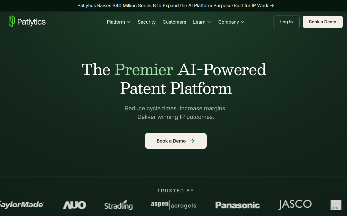 Patlytics website screenshot