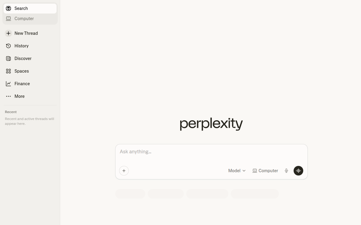 Perplexity AI screenshot