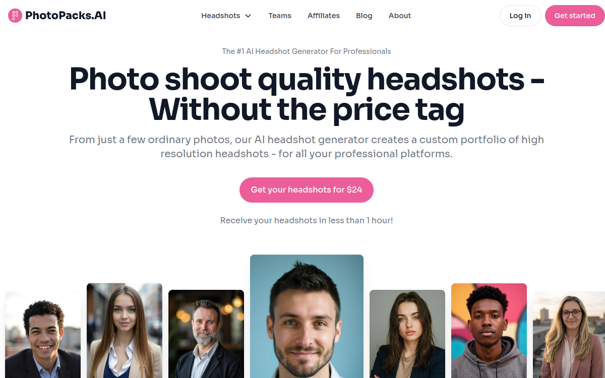 PhotoPacks.AI website screenshot